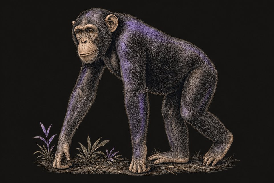 Volwassen chimpansee