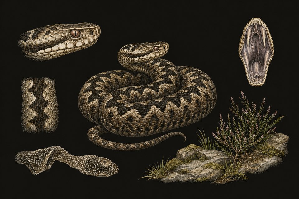 Een inheemse slang: de giftige adder