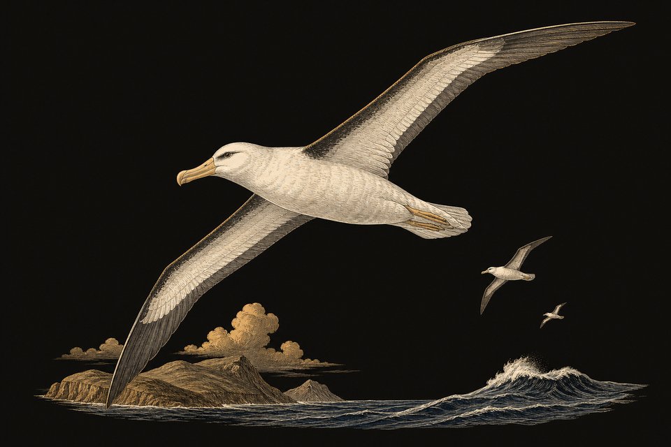 De reuzenalbatros komt zelden aan de grond