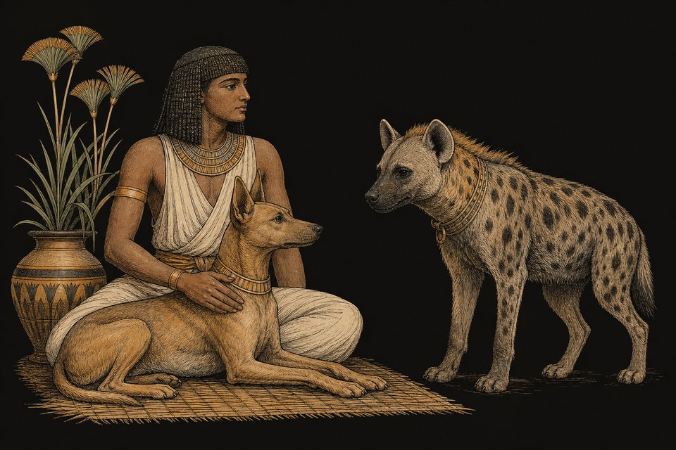 In Egypte hield men honden en hyena''s
