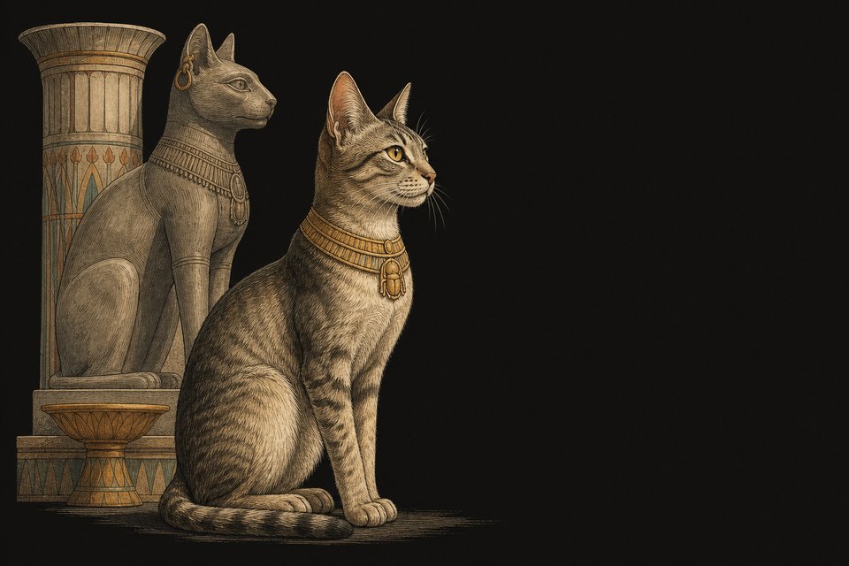 Afbeelding van een kat in het oude Egypte