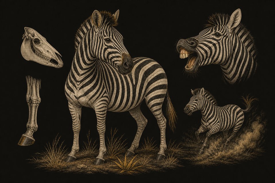 Zebra: gestreepte en agressieve paardachtige