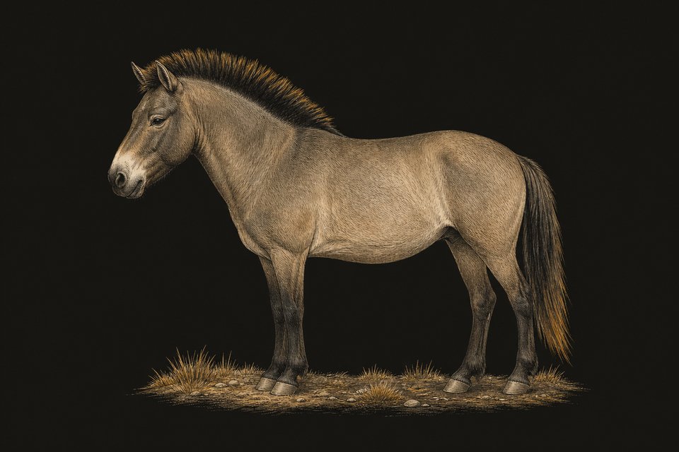 Een tarpan paard