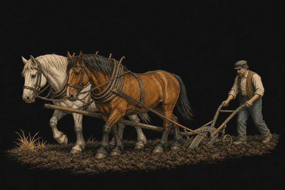 Paarden voor de ploeg