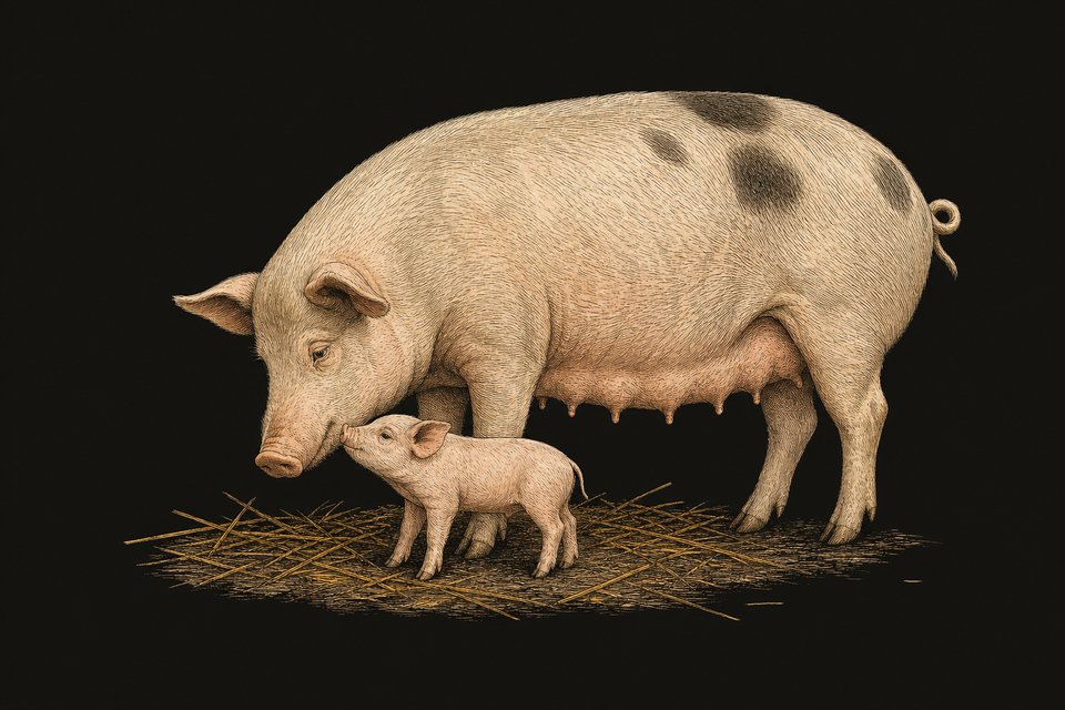 Varken met een big
