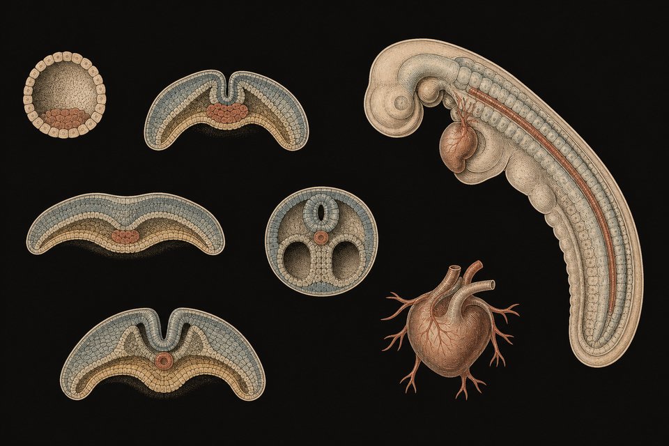 De vorming van het notochord is hier alleen in hoofdlijnen beschreven. Het werkelijke verloop is ingewikkelder. Zie www.embry