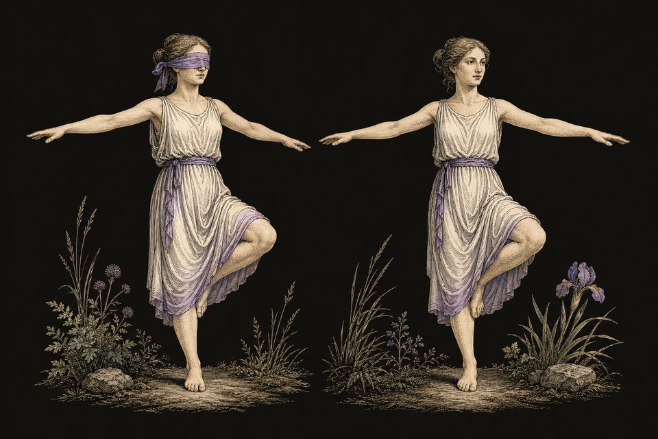 Blindfold yourself and then try to balance while standing on one leg. Then do it without a blindfold. What is the difference?