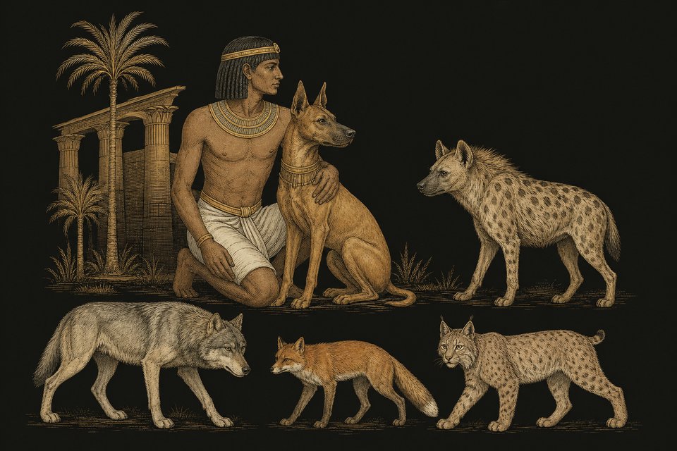 In ancient Egypt people kept dogs and hyenas