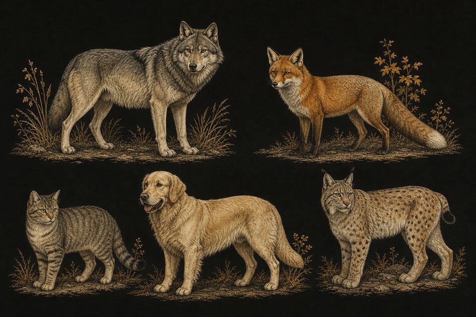 The canines are heavy