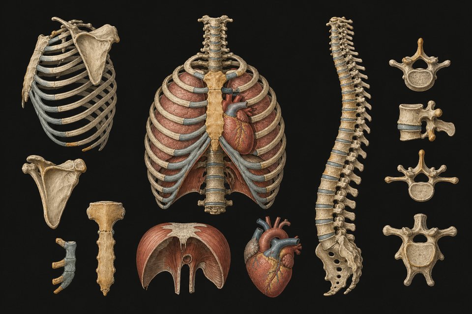 The many elements of the chest and the spine