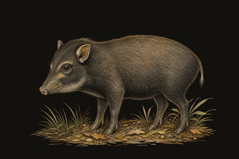 A pygmy hog, approx.60 cm and 10 kg